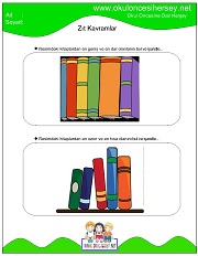 Resimli Zıt Kavram Çalışma Sayfaları